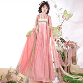 women's plus size pink ruqun dress - Jianxi hanfu