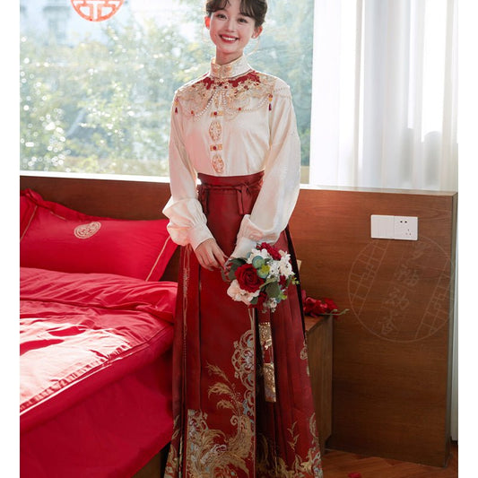 bride wedding dress chinese style clothing-Jianxi Hanfu