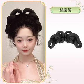chinese song dynasty women's hanfu tessal hairpin black wig hair - Jianxi Hanfu