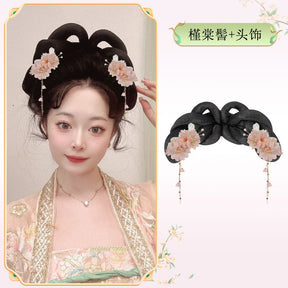 chinese women's hanfu tessal hairpin black wig hair - Jianxi Hanfu