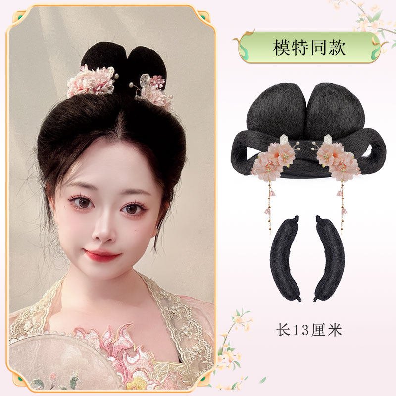 chinese tang dynasty women's hanfu accessories blakc wig hair - Jianxi Hanfu