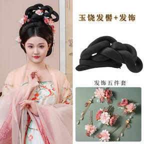 Chinese Women's Hanfu Accessories Black Wig Hair - Jianxi Hanfu