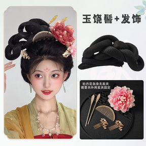 Chinese Women's Hanfu Accessories Black fake Hair - Jianxi Hanfu