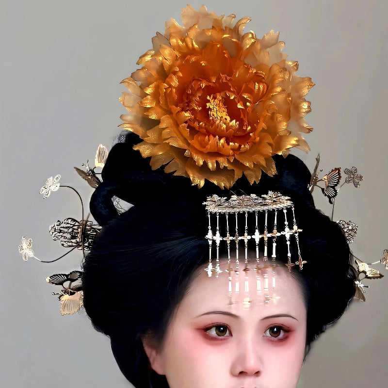 orange poney chinese style hanfu accessories hairpin - Jianxi Hanfu