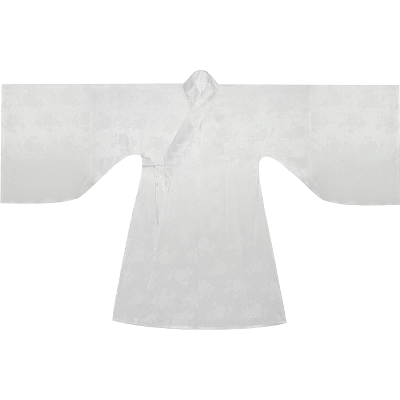 inner white cross collar robe - Jianxi Hanfu