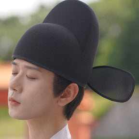 chinese ming dynasty fashion men's hanfu hat black official wusha hat - Jianxi Hanfu
