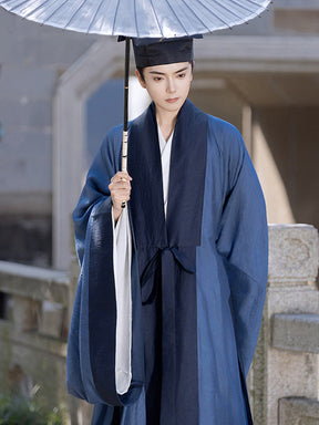 ming dynasty men's hanfu blue taoist - Jianxi Hanfu