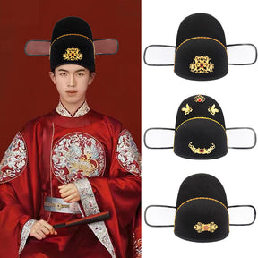 chinese ming dynasty imperial hat men's black wushamao - Jianxi Hanfu