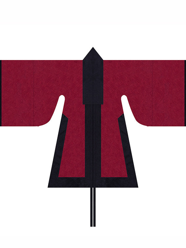 chinese ming dynasty men's red taoist robe - Jianxi Hanfu