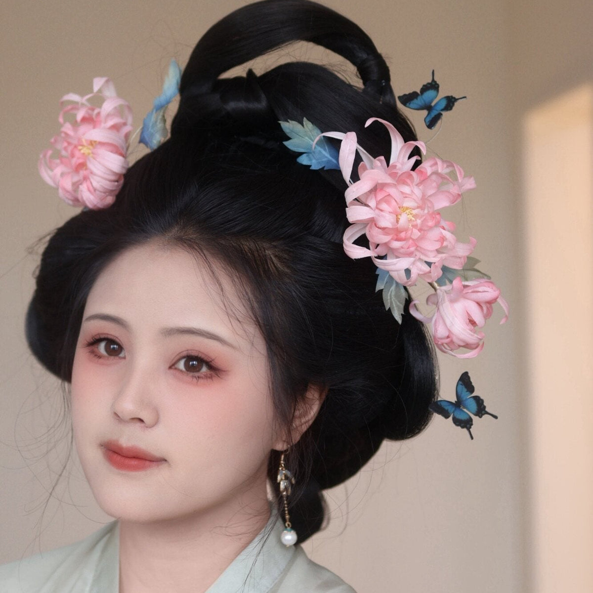 chinese tang dynasty women's accessories butterfly hairpin - Jianxi Hanfu