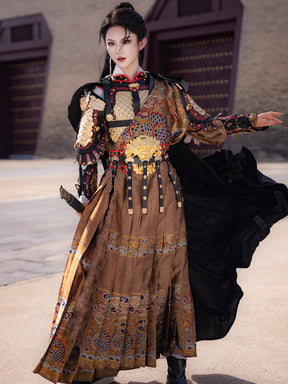 chinese ming dynasty uniesx hanfu police clothes gold feiyufu - Jianxi Hanfu