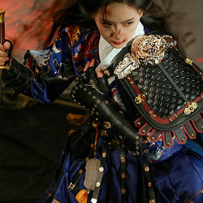 chinese ming dynasty women's blue hanfu feiyufu - Jianxi Hanfu