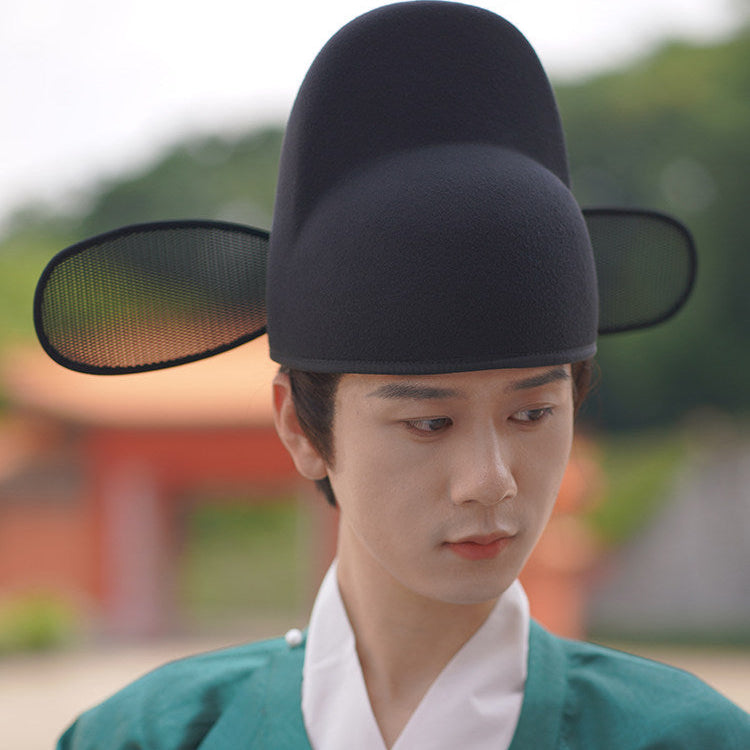 chinese ming dynasty fashion men's hanfu hat black wusha hat - Jianxi Hanfu