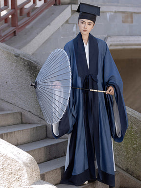 chinese ming dynasty men's summer taoist robe - Jianxi Hanfu