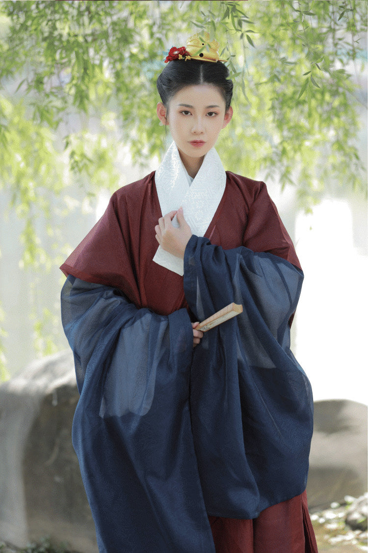ming dynasty fashion hanfu red robe - Jianxi Hanfu