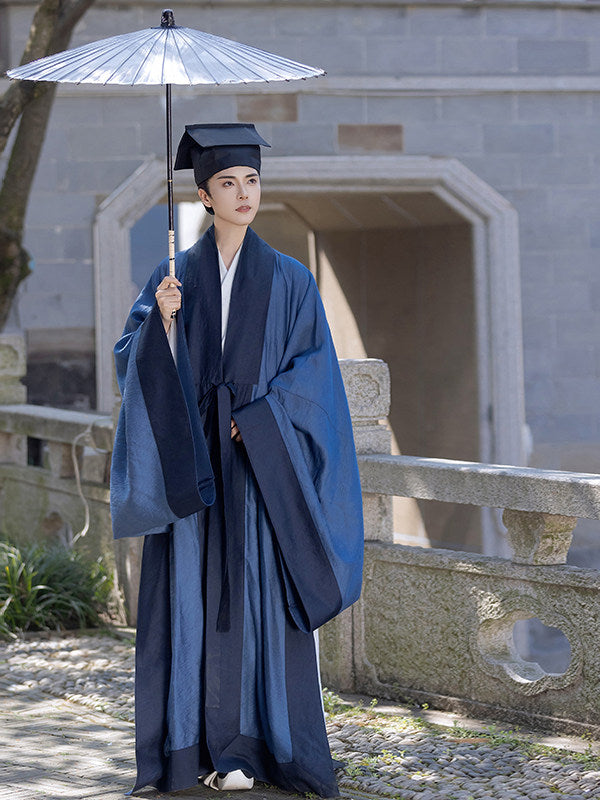 chinese style ming dynasty men's summer taoist robe - Jianxi Hanfu