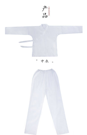 chinese song dynasty hanfu white cross collar shirt- Jianxi Hanfu