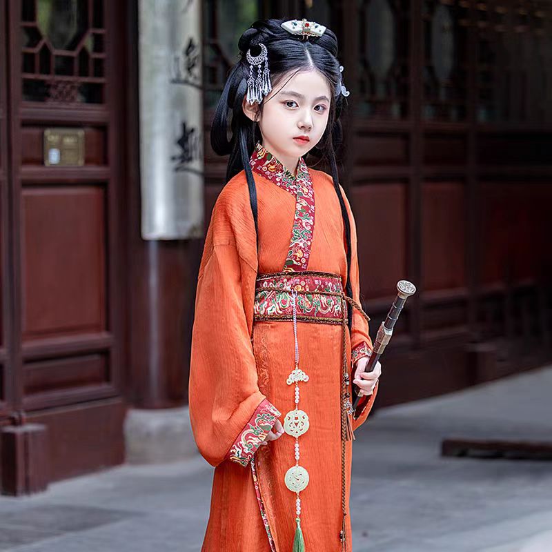 baby clothes baby costume Children's Hanfu Warring State Rope Zhanguopao - Jianxi Hanfu