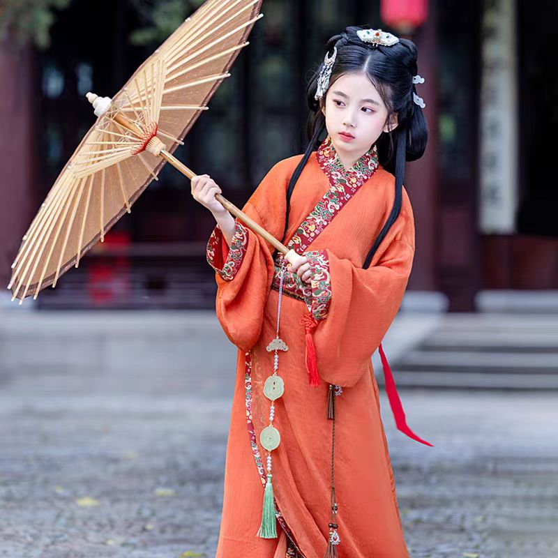 baby clothes baby costume Children's Hanfu Warring State Rope Zhanguopao - Jianxi Hanfu