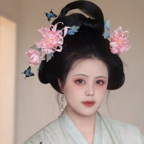 chinese tang dynasty women's accessories juhua hairpin - Jianxi Hanfu