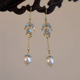 chinese womens hanfu accesories pearl earrings - Jianxi Hanfu