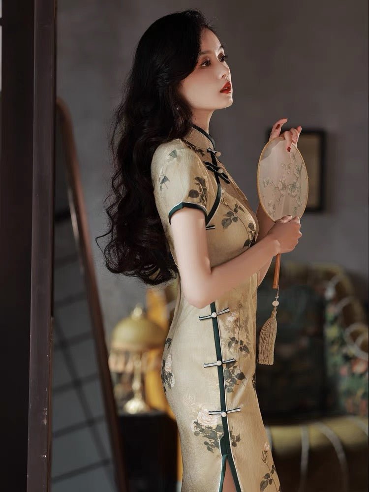 Classic and Elegant Qipao - Peony - Jianxi Hanfu