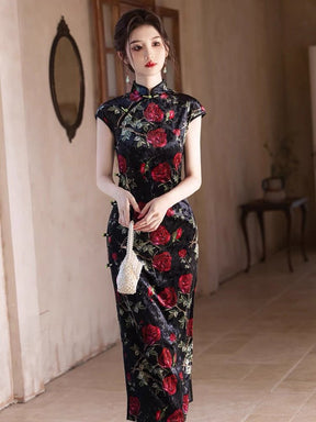 Classic and Elegant Qipao - Rose - Jianxi Hanfu