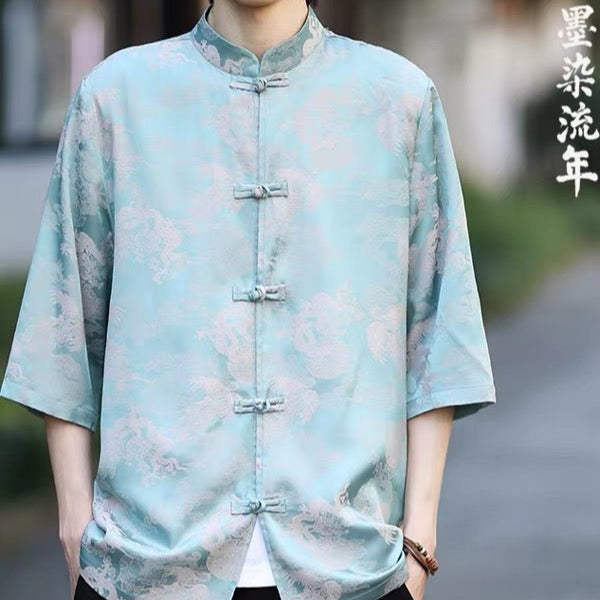 Cloud Tang Suit Summer Shirt - Jianxi Hanfu