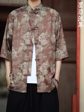 Cloud Tang Suit Summer Shirt - Jianxi Hanfu