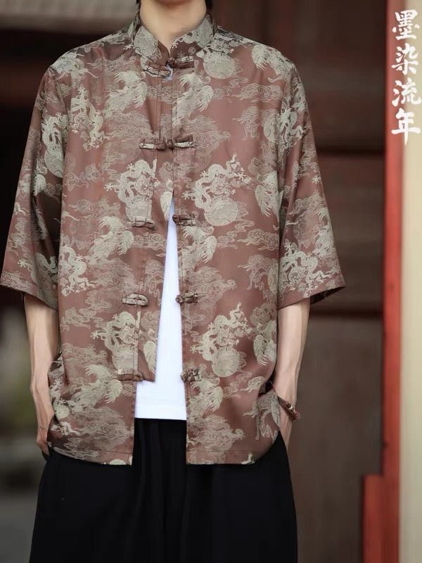 Cloud Tang Suit Summer Shirt - Jianxi Hanfu