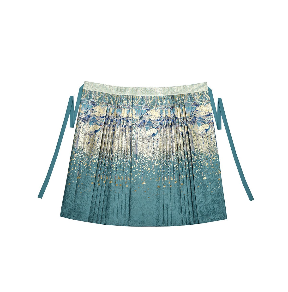 green hanfu dress mamian skirt women's clothing-Jianxi Hanfu