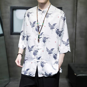 Crane Tang Suit Summer Clothes - Jianxi Hanfu
