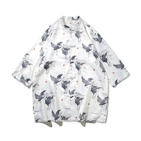 Crane Tang Suit Summer Clothes - Jianxi Hanfu