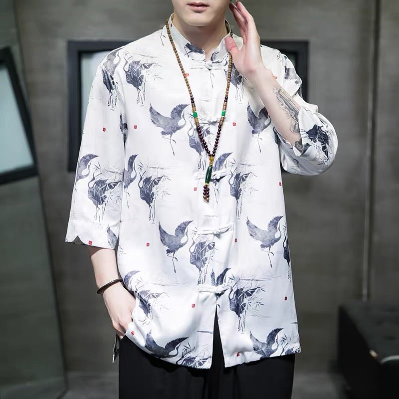 Crane Tang Suit Summer Clothes - Jianxi Hanfu