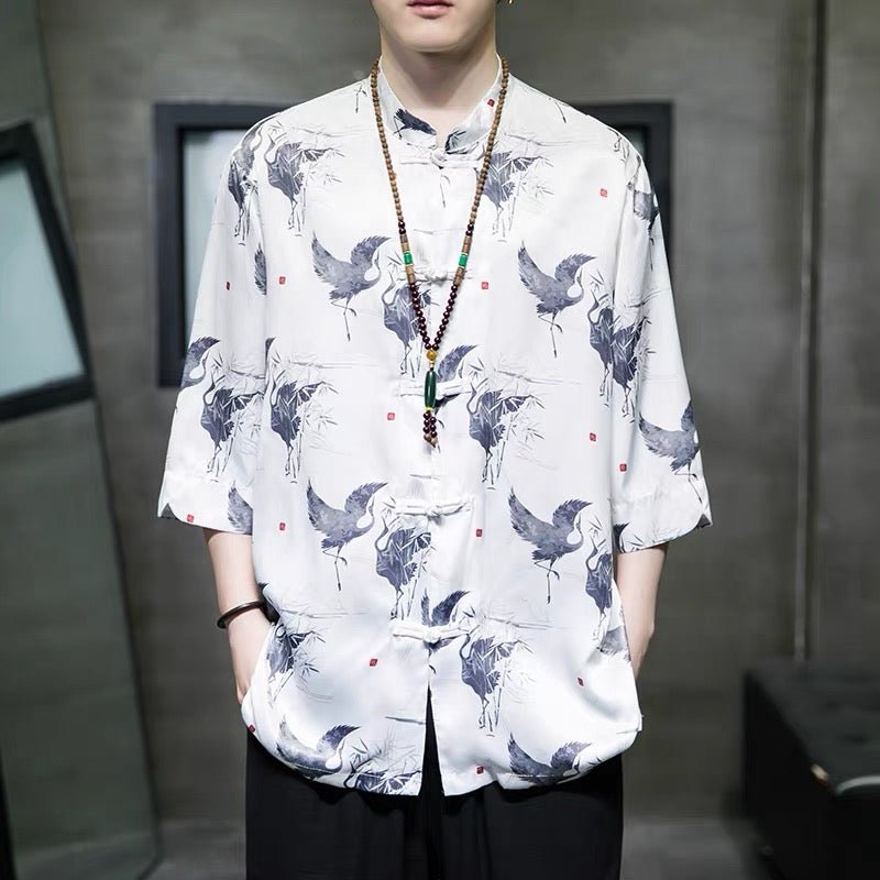 Crane Tang Suit Summer Clothes - Jianxi Hanfu