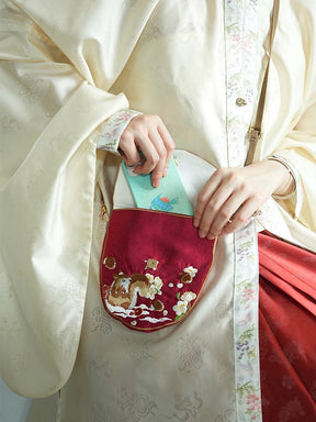red chinese song dynasty hanfu purse-Jianxi Hanfu