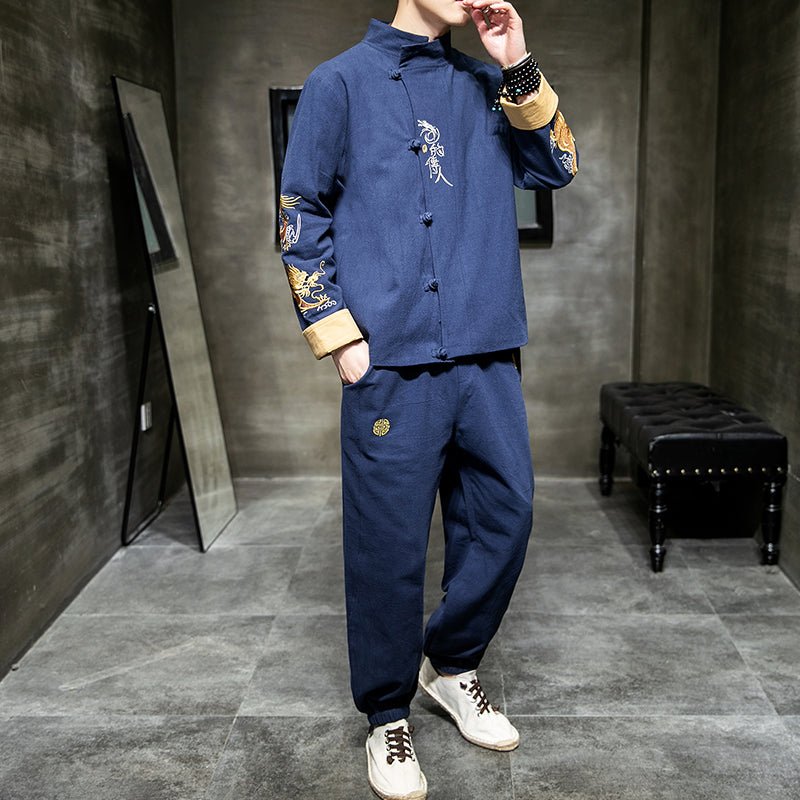 Fashion Tangzhuang Tang Suit Chinese Men's Style Clothes - Jianxi Hanfu