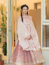pink cloud collar chinese hanfu dress-Jianxi Hanfu