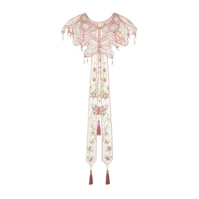 pink cloud collar chinese clothing hanfu dress-Jianxi Hanfu