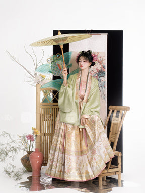 green hanfu dress women's dress-Jianxi Hanfu
