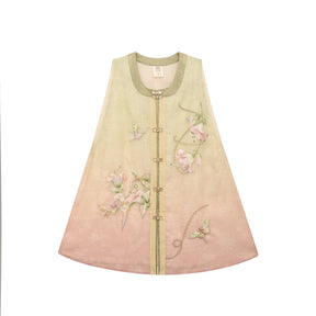 pink/green girls' clothes-Jianxi Hanfu