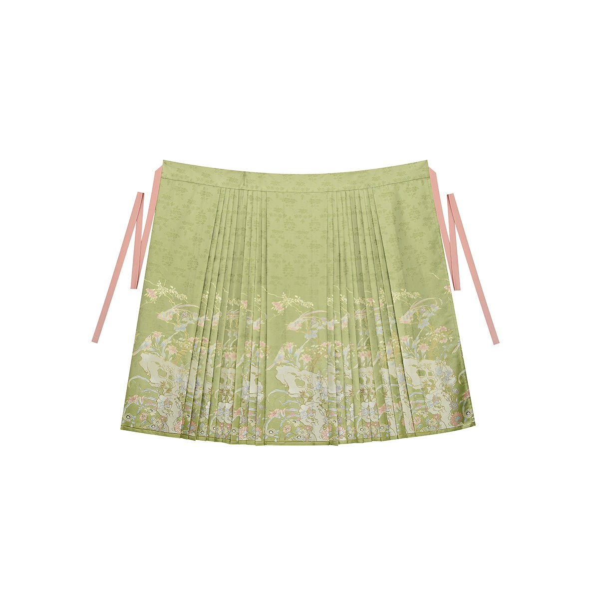 green girls' dressmamian skirt-Jianxi Hanfu