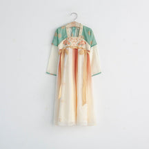 baby costume tang dynasty blue ruqun dress - Jianxi Hanfu