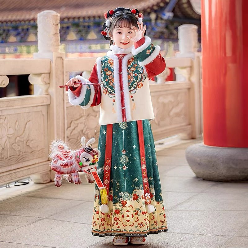 Girls' Spring Festival New Year Hanfu - Jianxi Hanfu