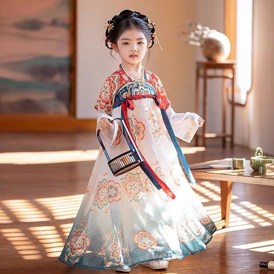 Girls' Tang Dynasty Hanfu Ruqun - Fang Hua - Jianxi Hanfu