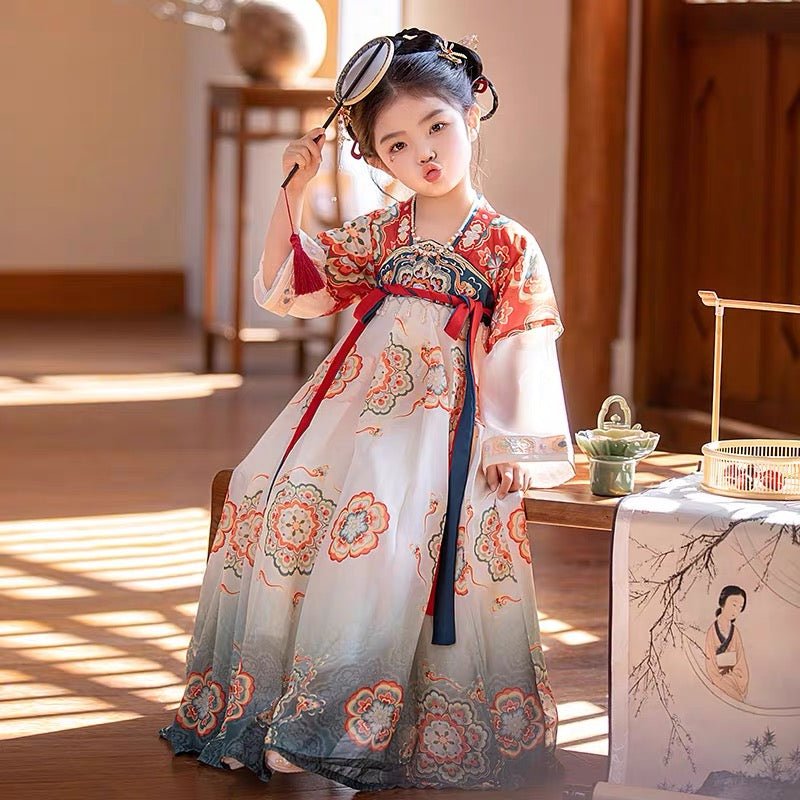 Girls' Tang Dynasty Hanfu summer Ruqun -  Jianxi Hanfu