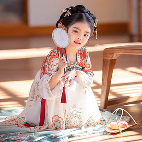 Girls' Tang Dynasty Hanfu qixiong Ruqun - Jianxi Hanfu
