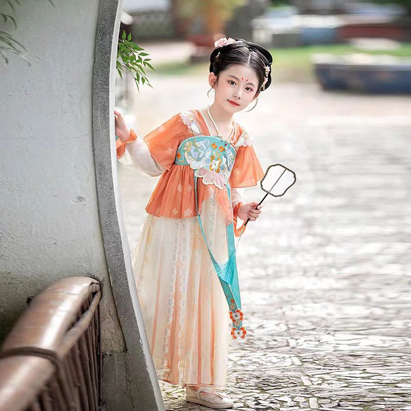 Girls' Tang Dynasty Hanfu Ruqun - Li Qiu - Jianxi Hanfu