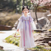 Girls' Tang Dynasty Hanfu Ruqun - Zi Xia - Jianxi Hanfu