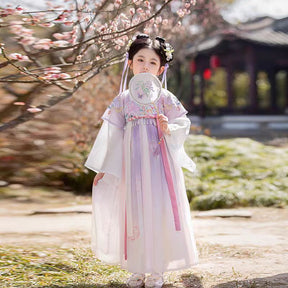 Girls' Tang Dynasty Hanfu Ruqun - Zi Xia - Jianxi Hanfu